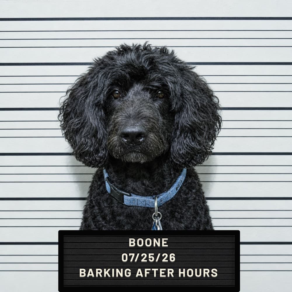 The generated mugshot after booking